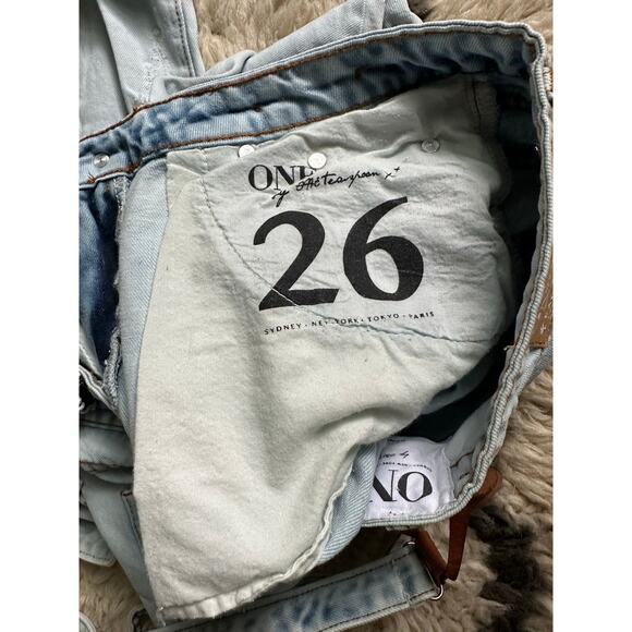 One by One Teaspoon anarchy Eagles Slouchy Jeans drop crotch light blue\ 26 new - Picture 3 of 15